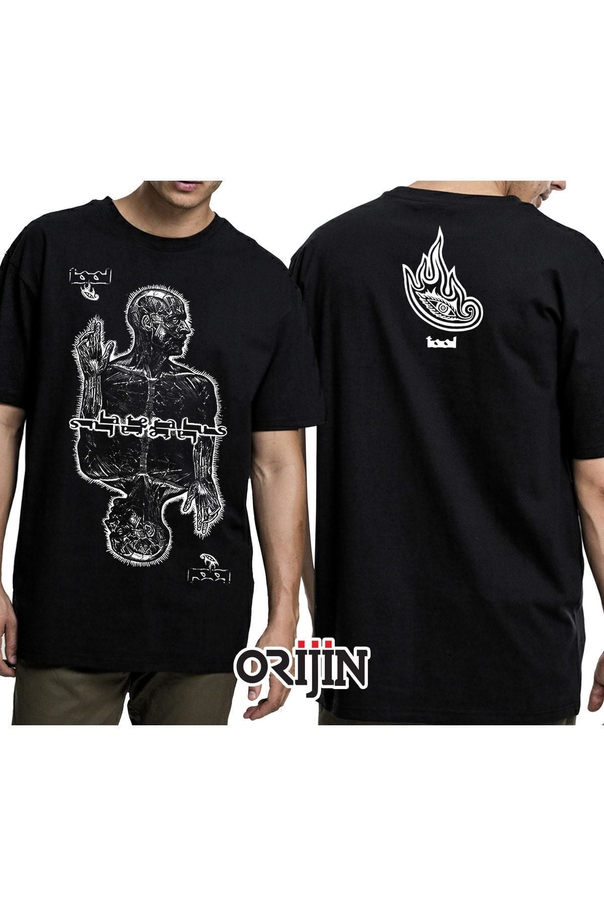 Tool Lateralus Ön Arka Baskılı Unisex Siyah Tshirt