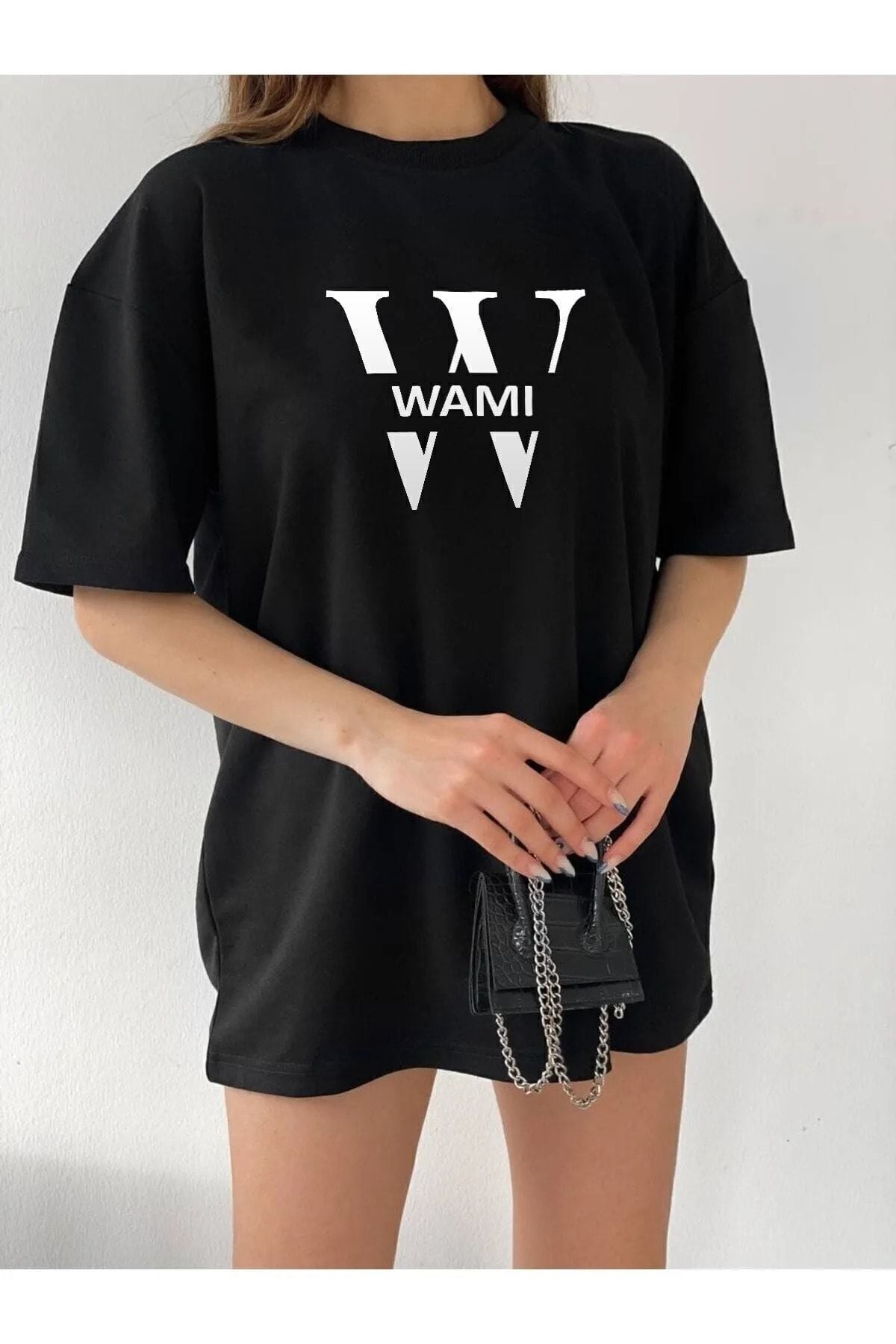Unisex Wami Logolu Oversize Boyfriend T-Shirt