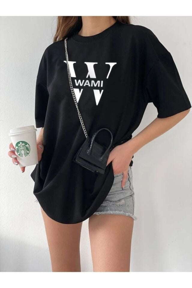 Unisex Wami Logolu Oversize Boyfriend T-Shirt