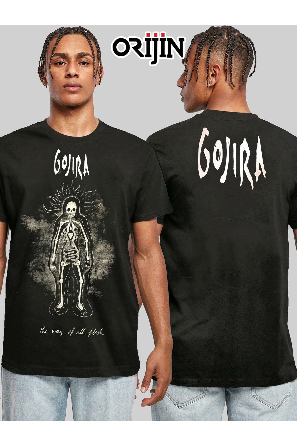 Gojira The Way Of All Flesh Ön Arka Baskılı Unisex Siyah Tshirt