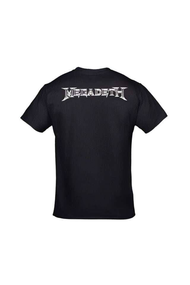 Megadeth Rust In Peace Skull Ön Arka Baskılı Unisex Siyah Tshirt