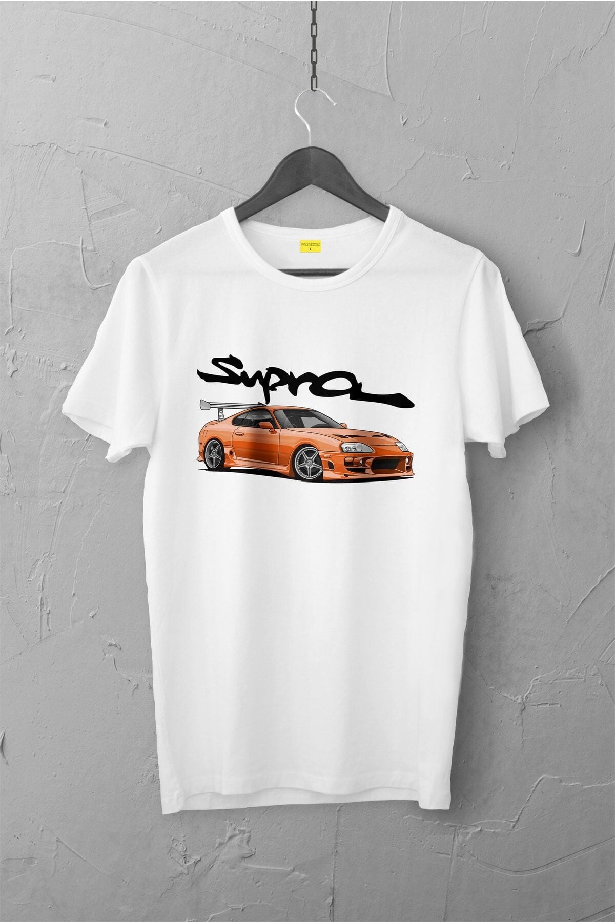 Toyota Supra Design Tshirt , Unisex Premium, Çatlama Solma Yapmaz / Otomobil