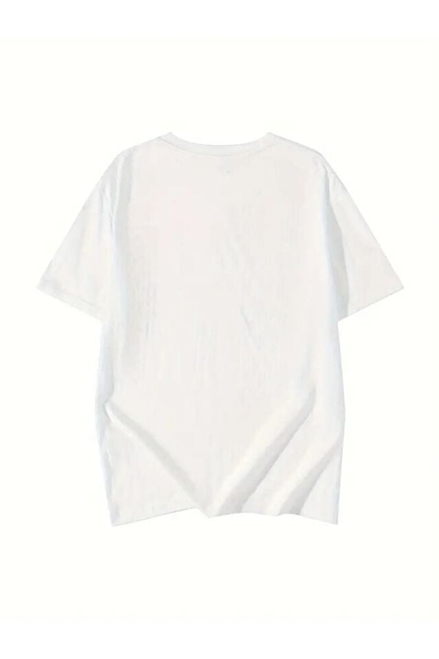 Mavi Kelebek Baskılı Oversize Unisex Tshirt