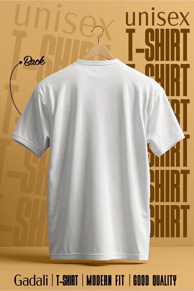 Unisex Leopar Kumaş Görünüm Baskılı Günlük T-Shirt