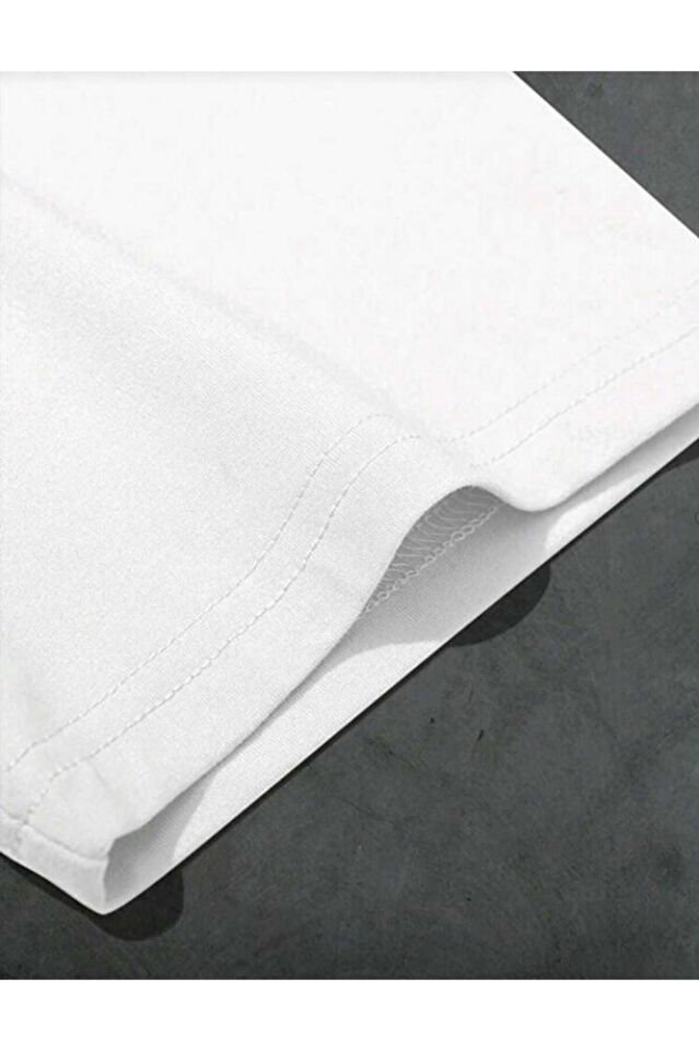 Unisex Leopar Kumaş Görünüm Baskılı Günlük T-Shirt