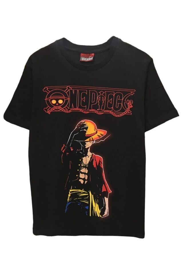 Unisex Anime One Piece Sırt Baskılı Tişört