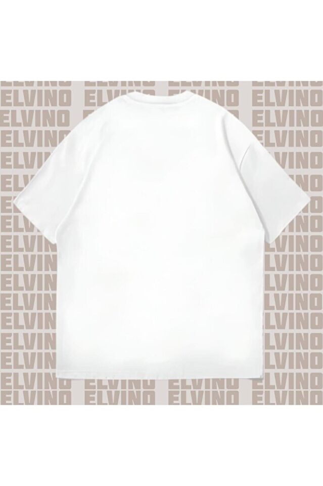 Red Cherries Baskılı Oversize Kadın/Erkek Unisex Beyaz Tshirt