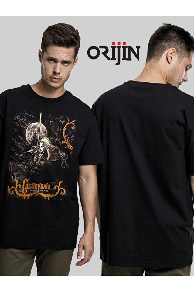 Castlevania Symphony Of The Night Baskılı Unisex Siyah Tshirt