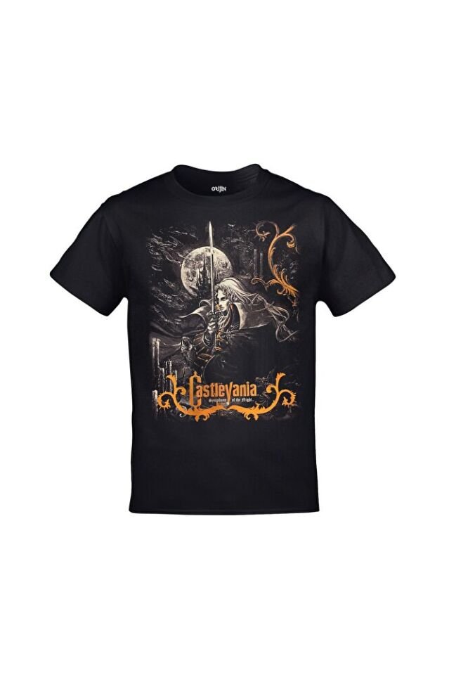 Castlevania Symphony Of The Night Baskılı Unisex Siyah Tshirt