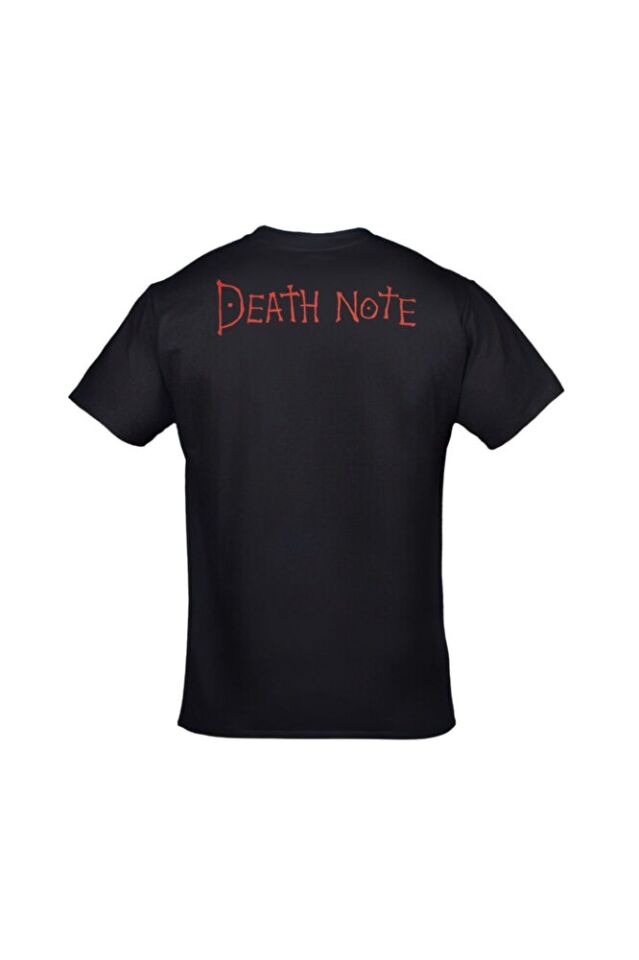 Death Note Ön Arka Baskılı Unisex Siyah Tshirt
