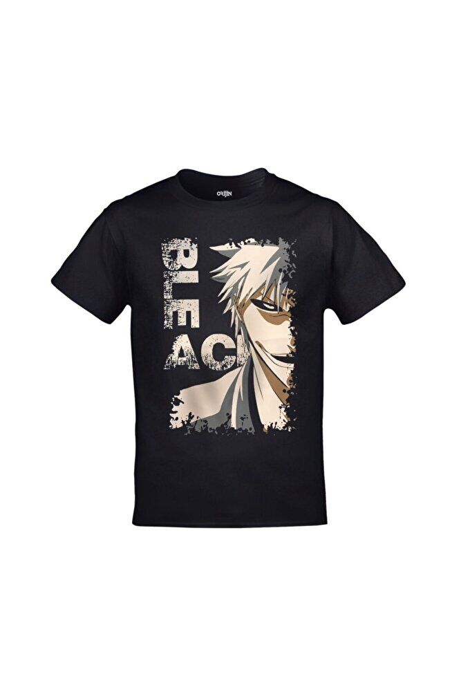 Bleach Anime Baskılı Unisex Siyah Tshirt