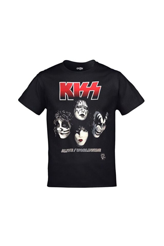 Unisex Siyah Kiss I Wanted The Best I Got The Best Baskılı Tshirt