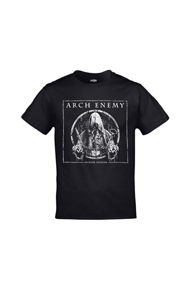 Arch Enemy Deceiver Deceiver Ön Arka Baskılı Unisex Siyah Tshirt