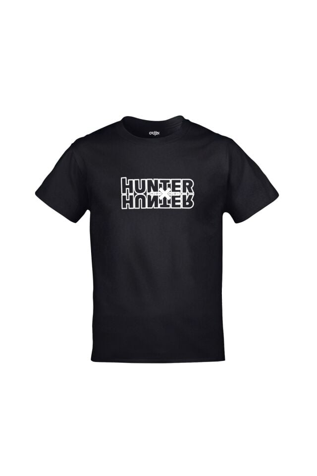Hunter X Hunter 5 Karakter Ön Arka Baskılı Unisex Siyah Tshirt