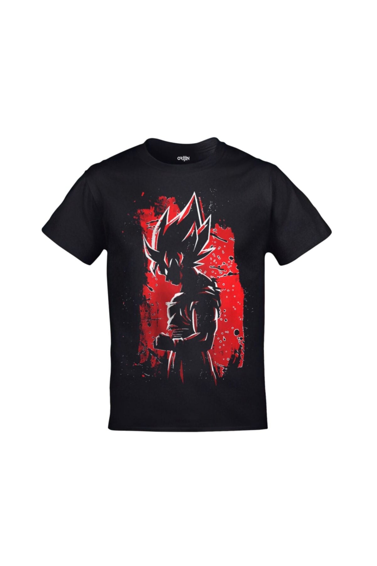 Dragon Ball Z Anime Ön Arka Baskılı Unisex Siyah Tshirt