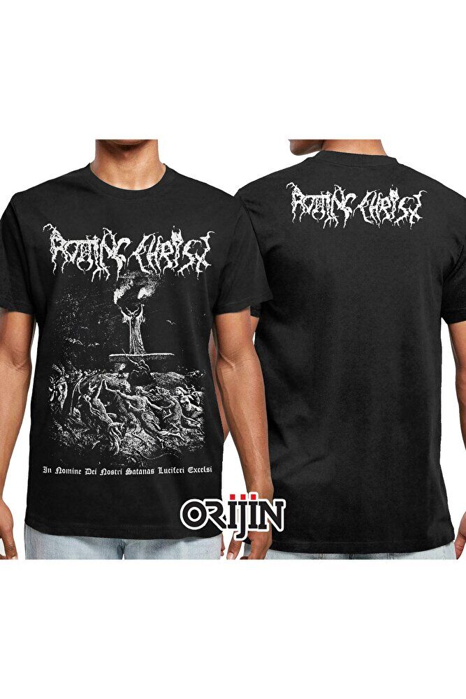 Rotting Christ Ön Arka Baskılı Unisex Siyah Tshirt