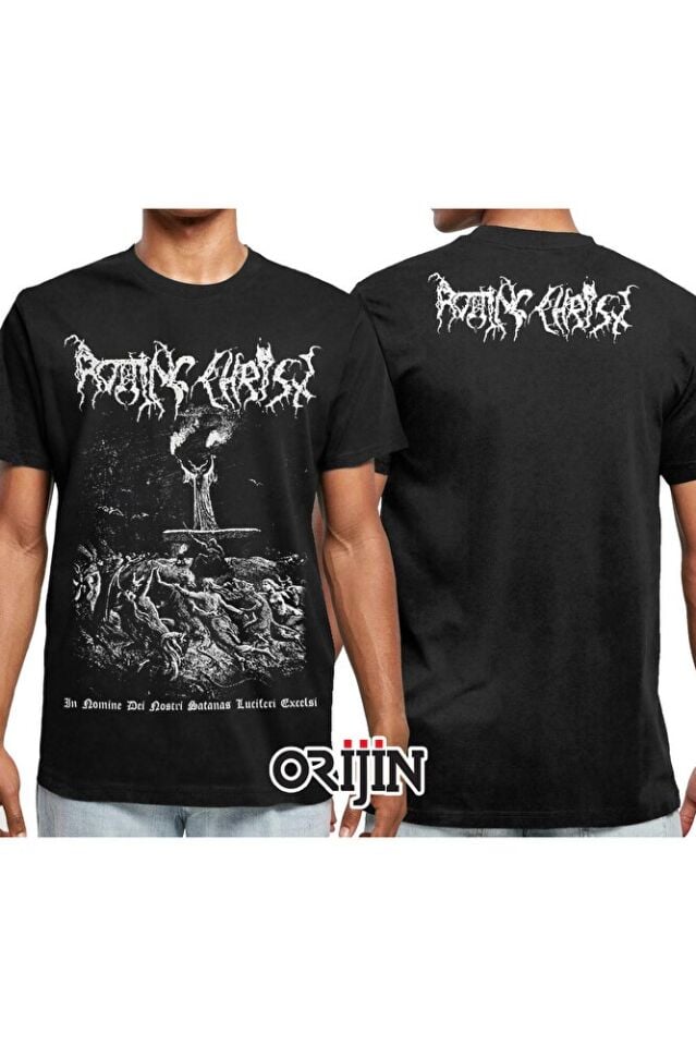 Rotting Christ Ön Arka Baskılı Unisex Siyah Tshirt