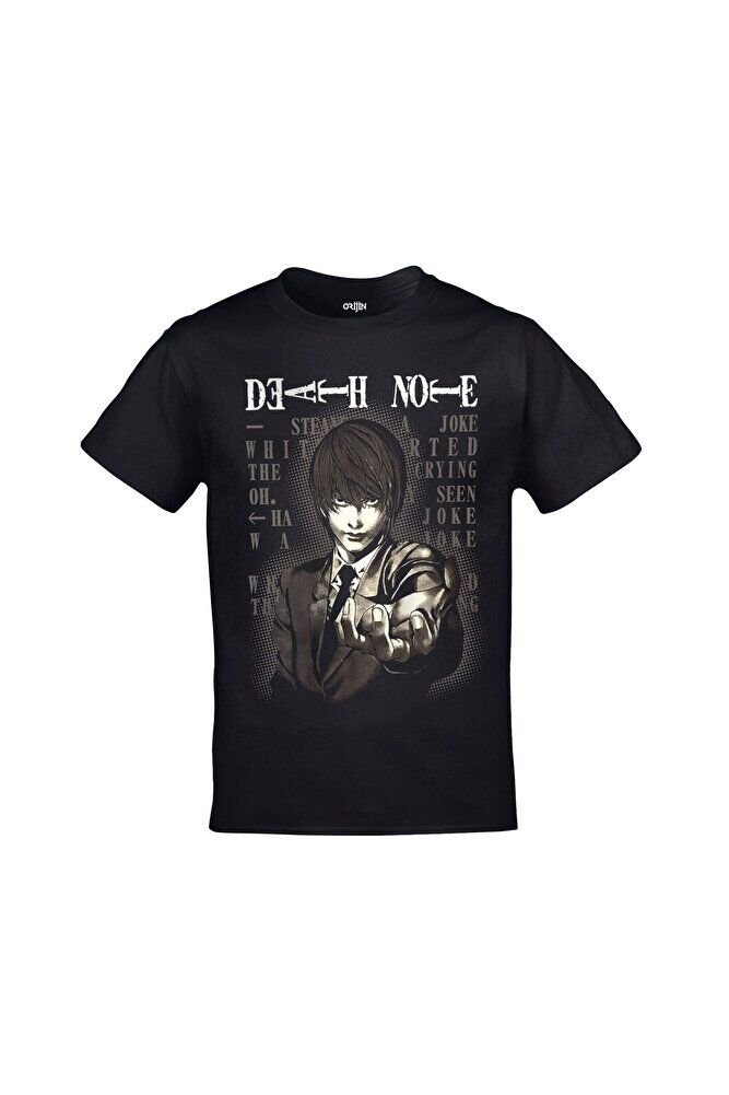 Death Note Anime Baskılı Unisex Siyah Tshirt