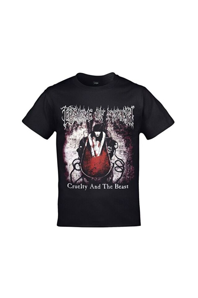 Cradle of Filth Cruelty And The Beast Ön Arka Baskılı Unisex Siyah Tshirt