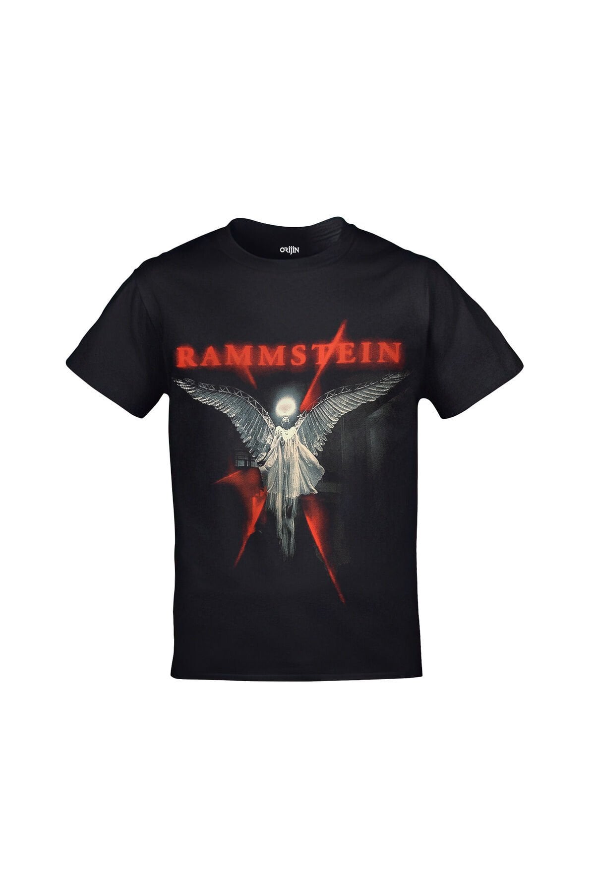 Rammstein Angel Ön Arka Baskılı Unisex Siyah Tshirt
