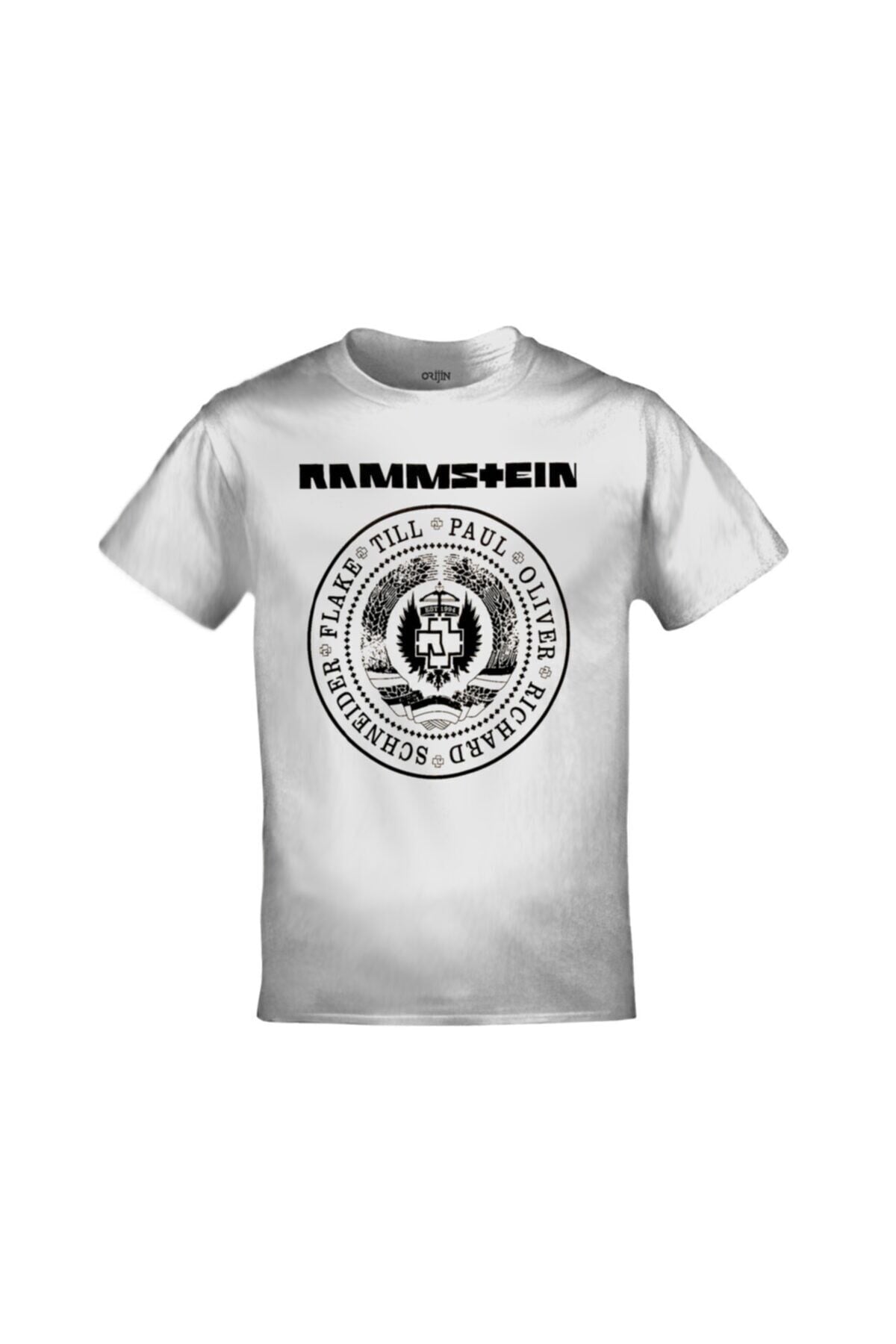 Rammstein Baskılı Unisex Beyaz Tshirt