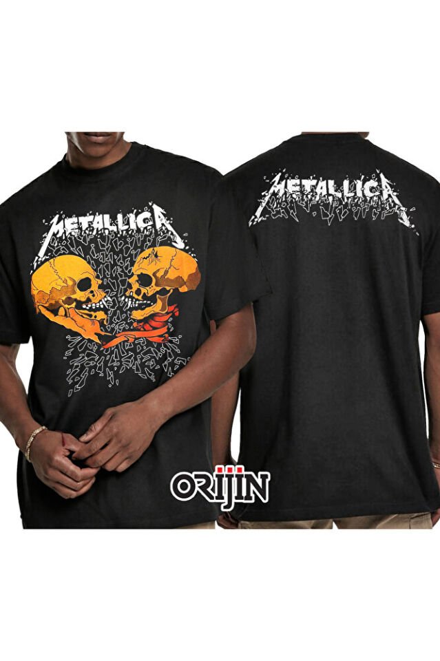 Metallica Sad But True Unisex Ön Arka Baskılı Siyah Tshirt