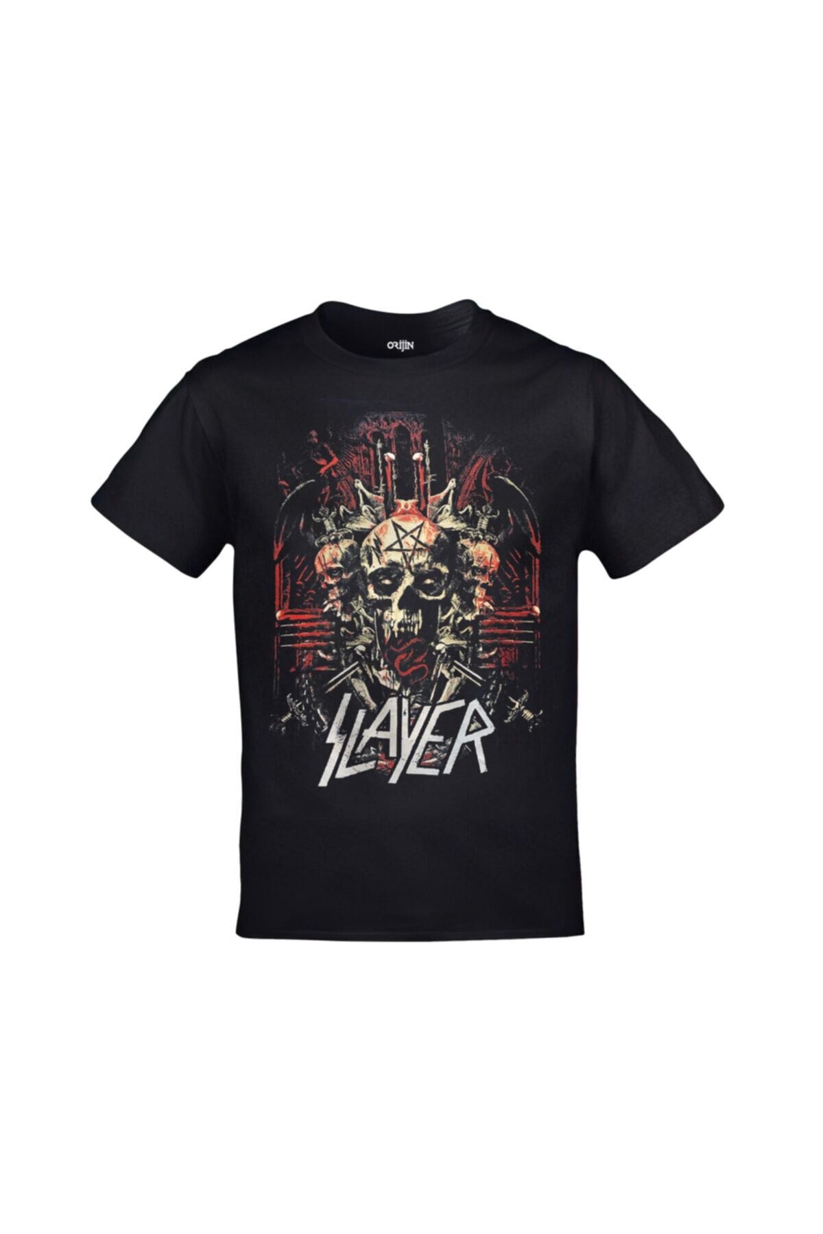 Slayer Ön Arka Baskılı Siyah Tshirt