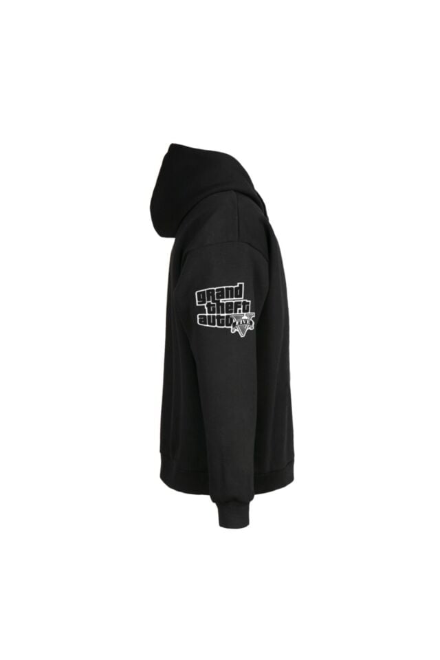 Unisex Siyah Grand Theft Auto 5 Gta Oyun  Kapşonlu Sweatshirt