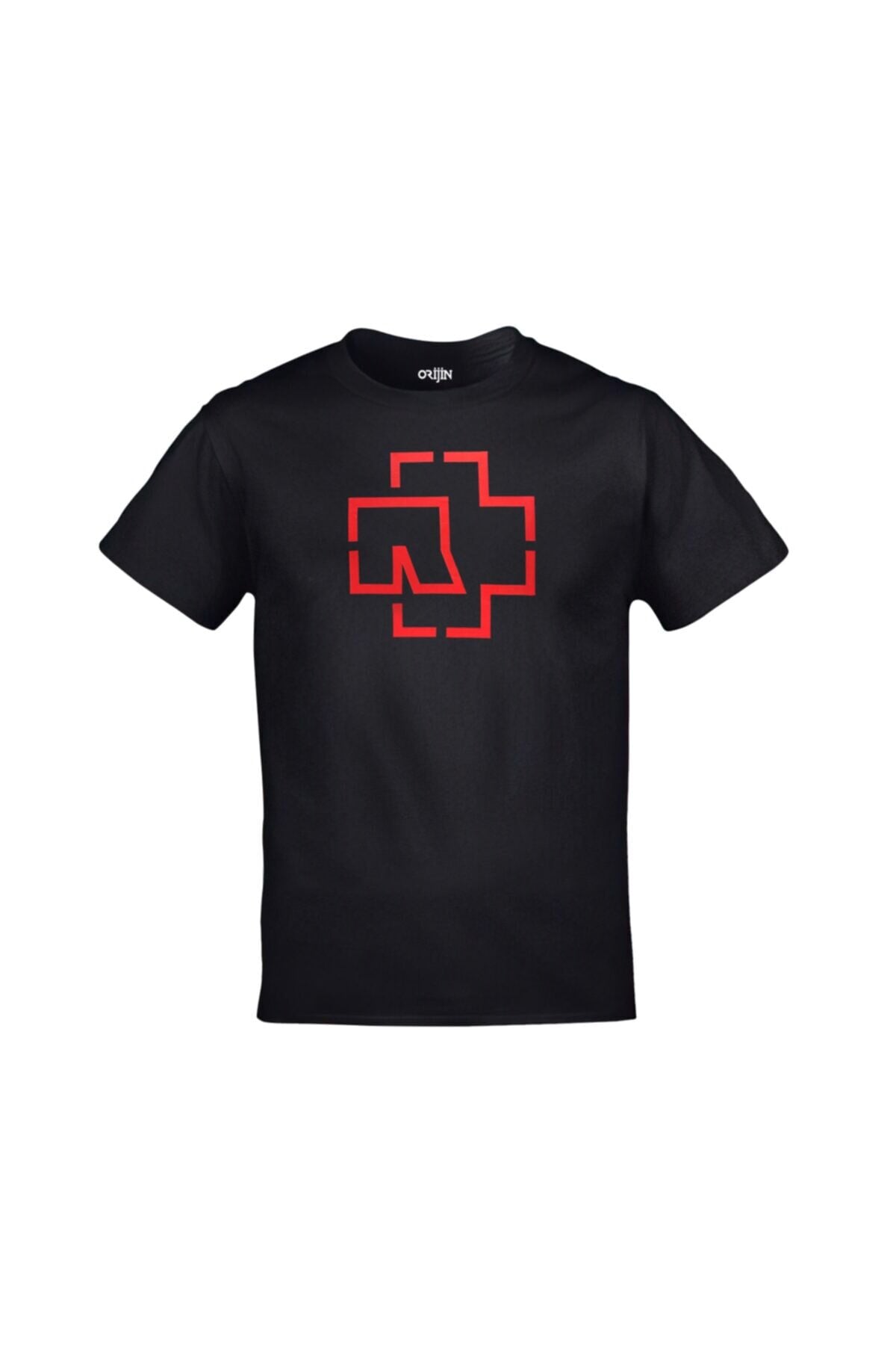 Unisex Siyah Rammstein Logo Baskılı Tshirt
