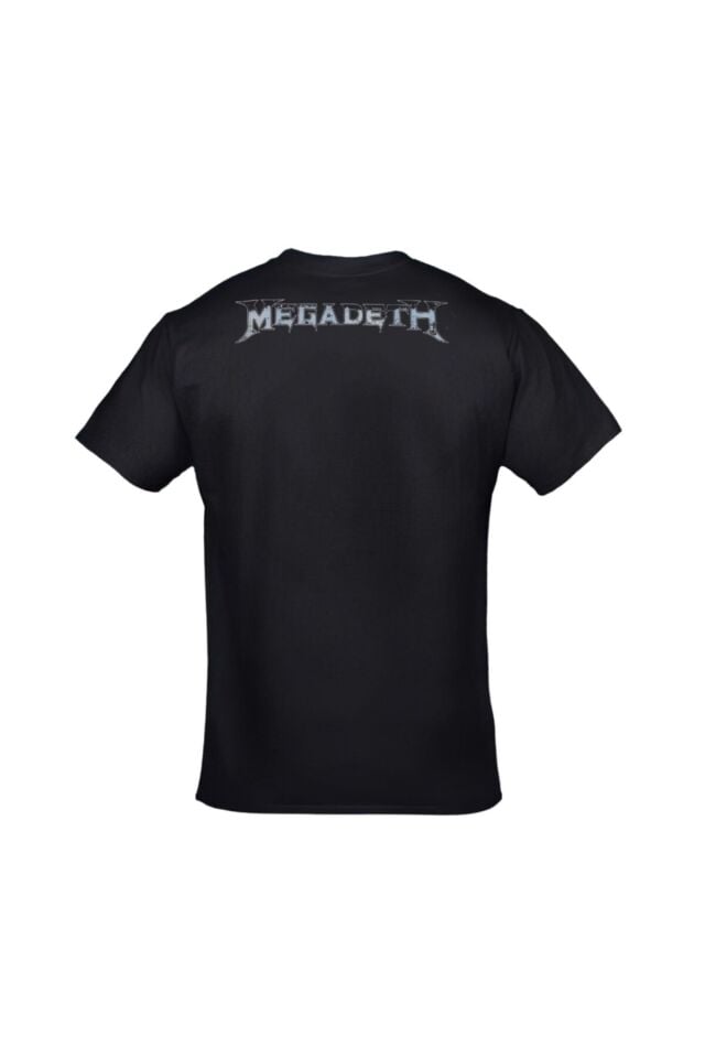 Unisex Siyah Megadeth Thirteen Baskılı Tshirt