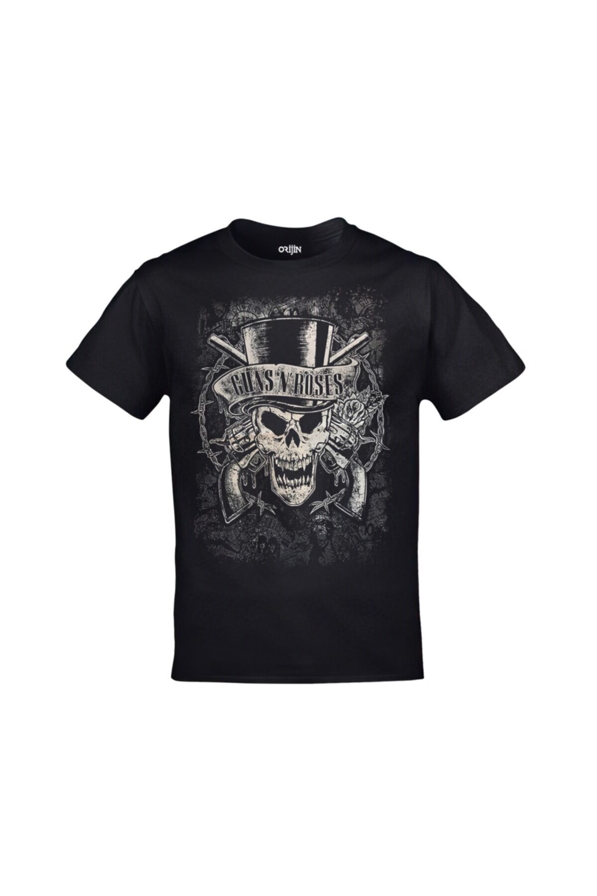 Unisex Siyah Guns N Roses 2 Baskılı Tshirt
