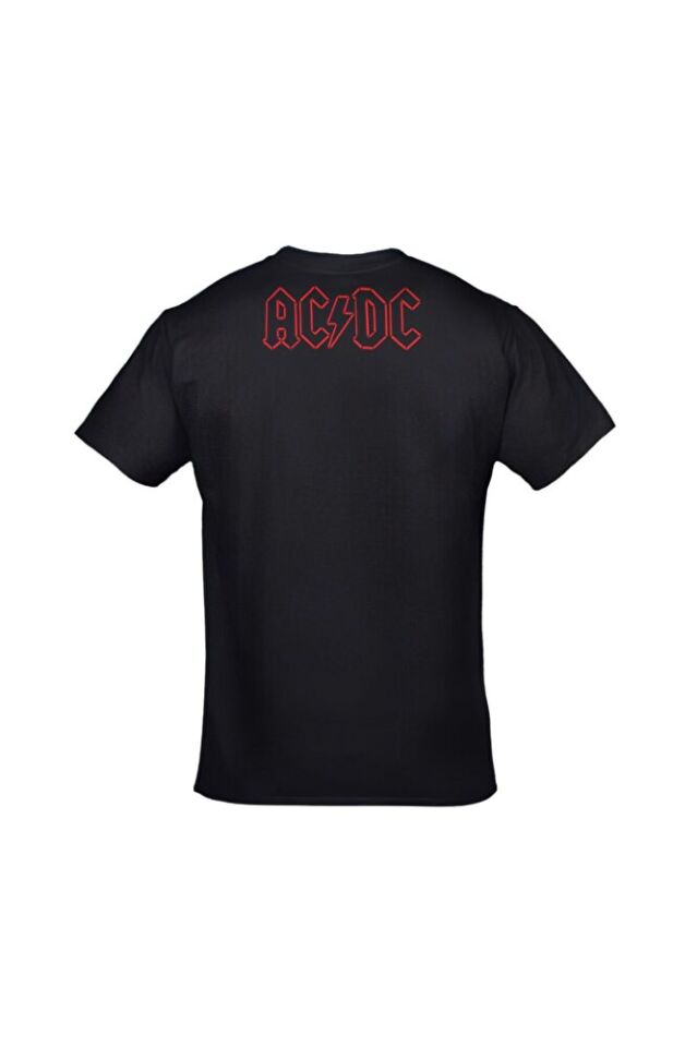Unısex Siyah Ac Dc  Hells Bells Baskılı Tshirt
