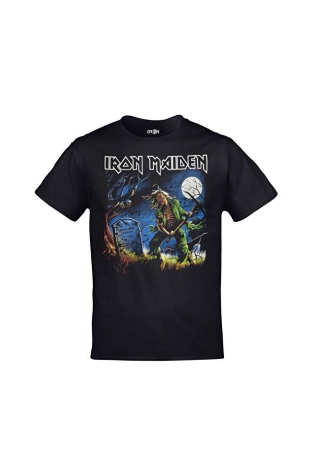 Unisex Siyah Iron Maiden The Reincarnation Of Benjamin Breeg Baskılı T-shirt