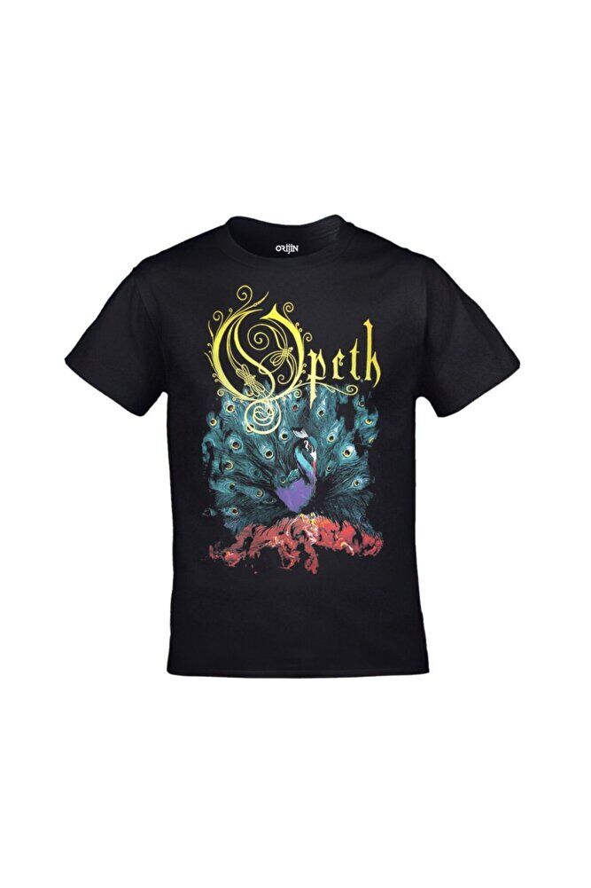 Unisex Siyah Opeth Sorceress Baskılı Tshirt
