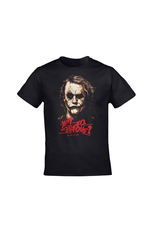 Joker Why So Serious Unisex Baskılı Siyah Tshirt