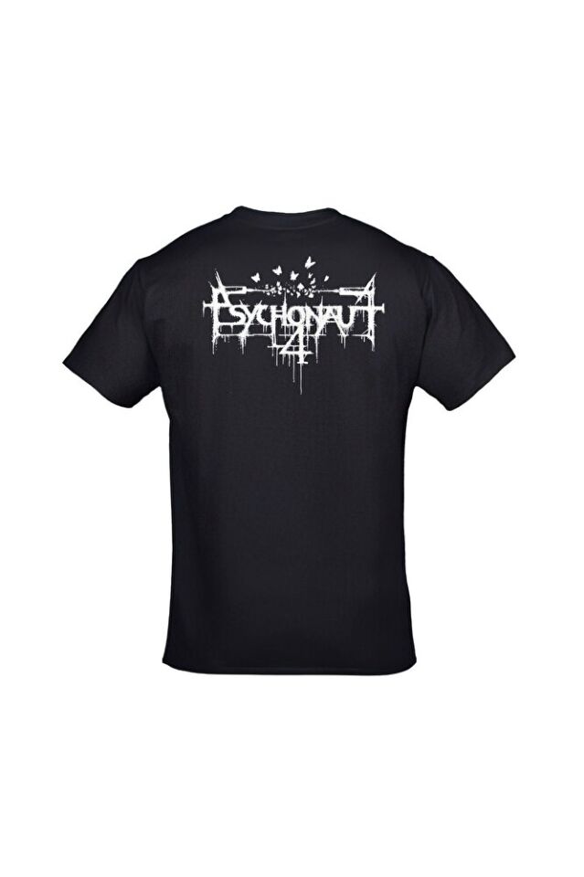 Psychonaut 4 Ön Arka Baskılı Unisex Siyah Tshirt