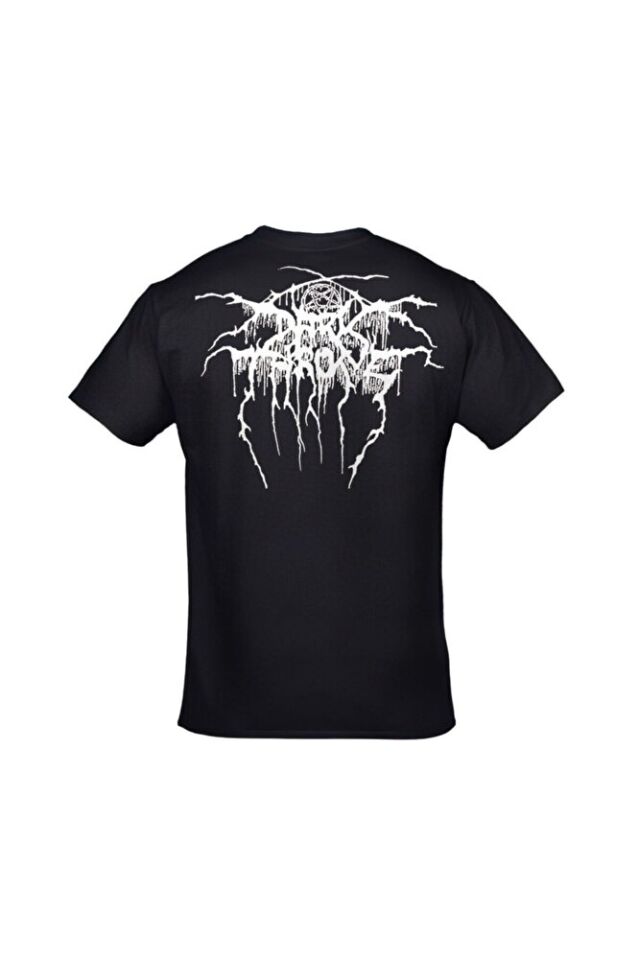 Dark Throne Old Star Ön Arka Baskılı Unisex Siyah Tshirt