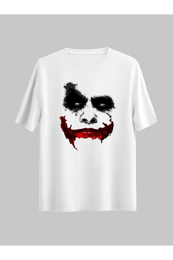 Joker Tasarımlı Batmen Film Kişiye Özel Dc Evren Hediye Sevgili Unisex Regular Tshirt
