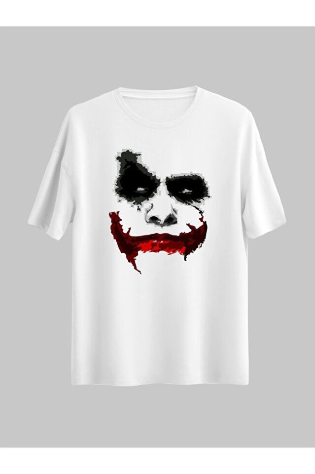 Joker Tasarımlı Batmen Film Kişiye Özel Dc Evren Hediye Sevgili Unisex Regular Tshirt