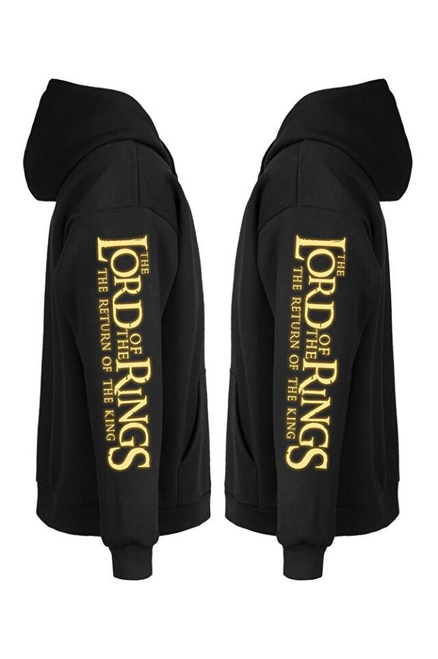 Unisex Oversize The Lord Of The Rings Gandalf Baskılı Sweatshirt - Hoodie