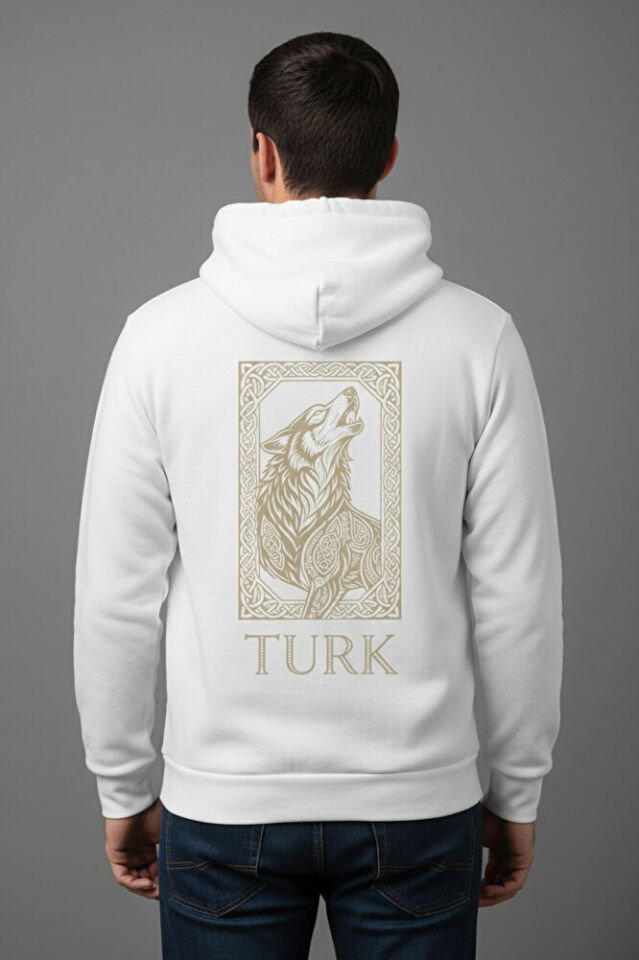 Unisex Oversize Bozkurt Türk Sweatshirt Uzun Kollu Hoodie