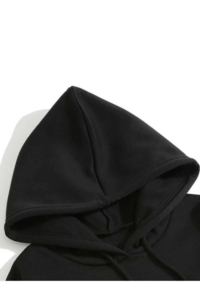 Unisex Kadın Erkek Sevgili Çift Kombini Anahtar Kalp Baskılı Kapüşonlu Alt-Üst Eşofman Takımı 2'li