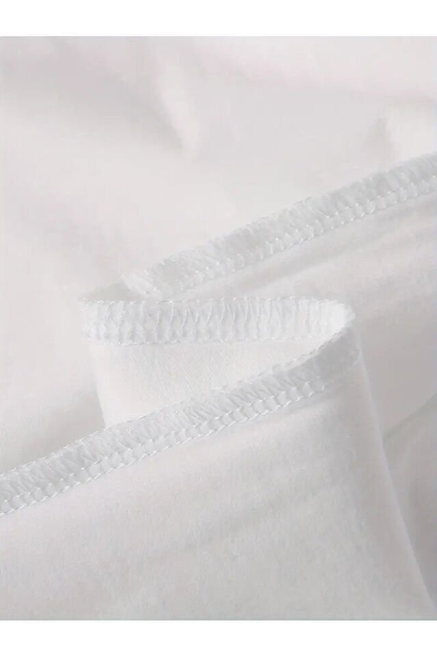 Büyük Beden Grafik Baskılı Oversize Penye T-shirt Tişört Tüm Mevsimler