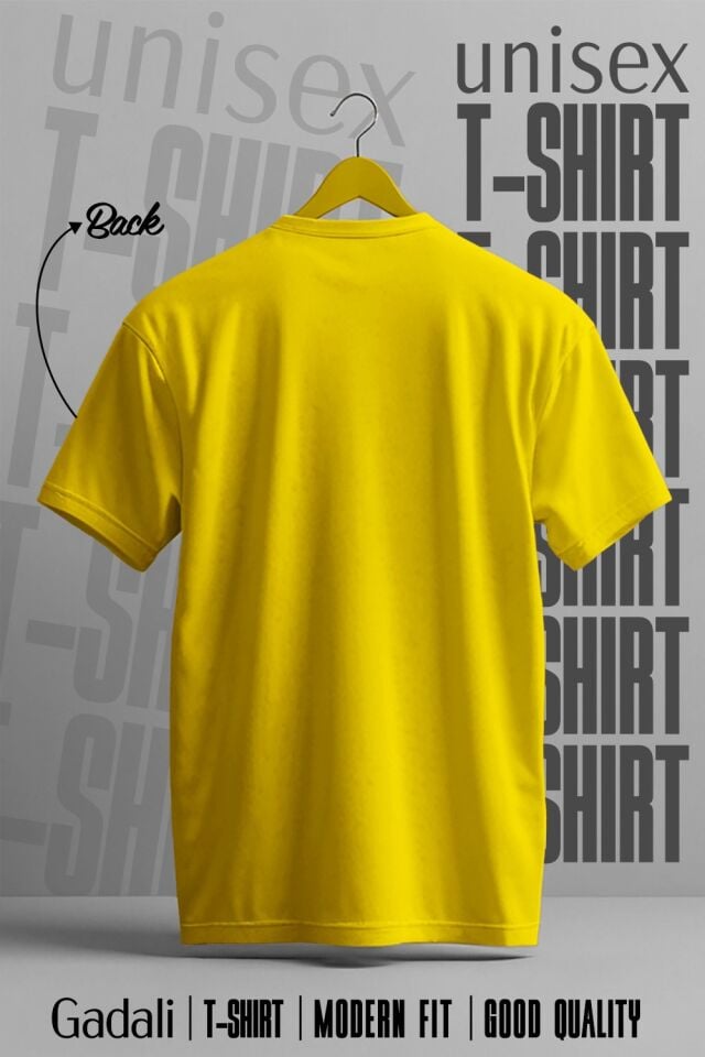 Unisex Siyah Dudak Baskılı T-shirt