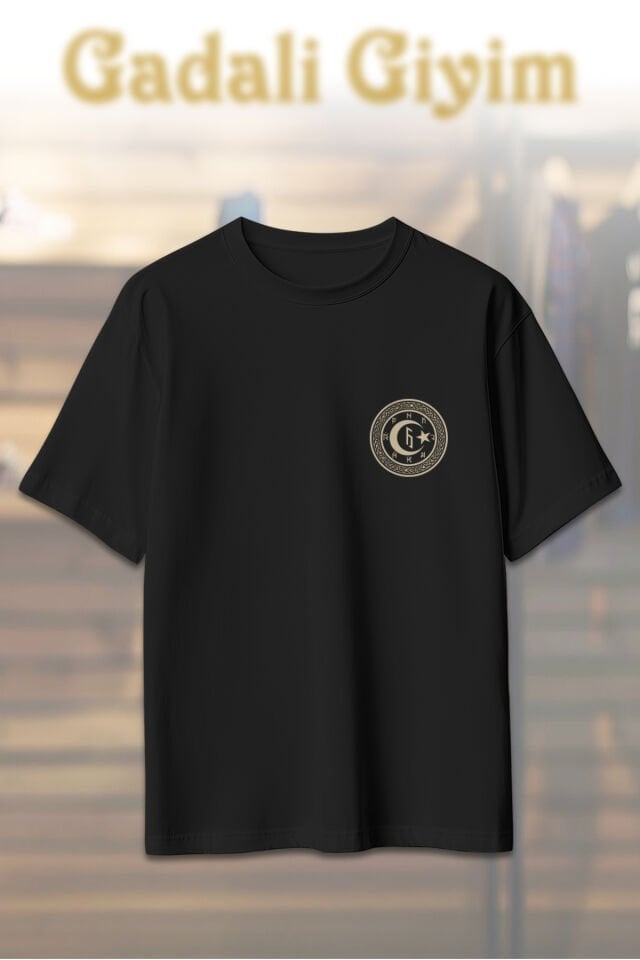 Unisex Oversize Bozkurt Türk Baskılı T-Shirt