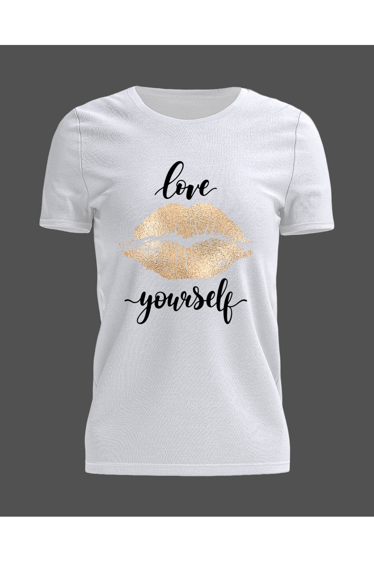 Love Oversize Your Self Baskılı Günlük Kısa Kollu T-Shirt