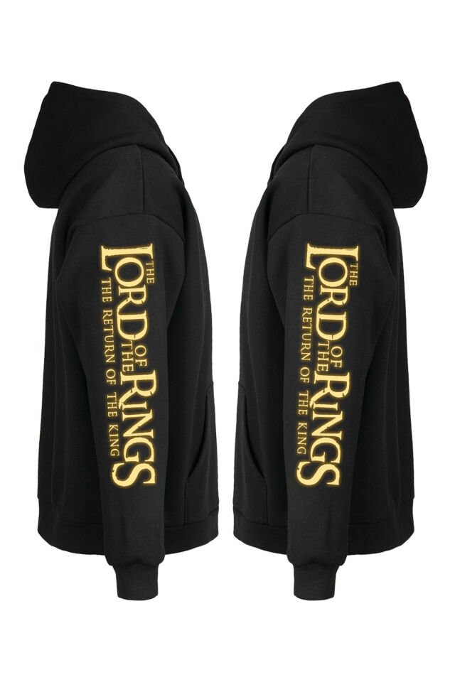 Unisex Oversize The Lord Of The Rings Gandalf Baskılı Sweatshirt - Hoodie