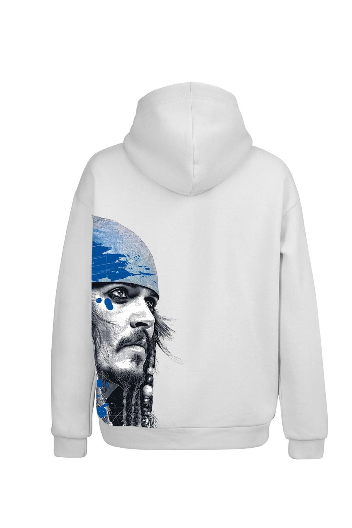 Unisex Oversize Karayip Korsanları Jack Sparrow Baskılı Sweatshirt - Hoodie
