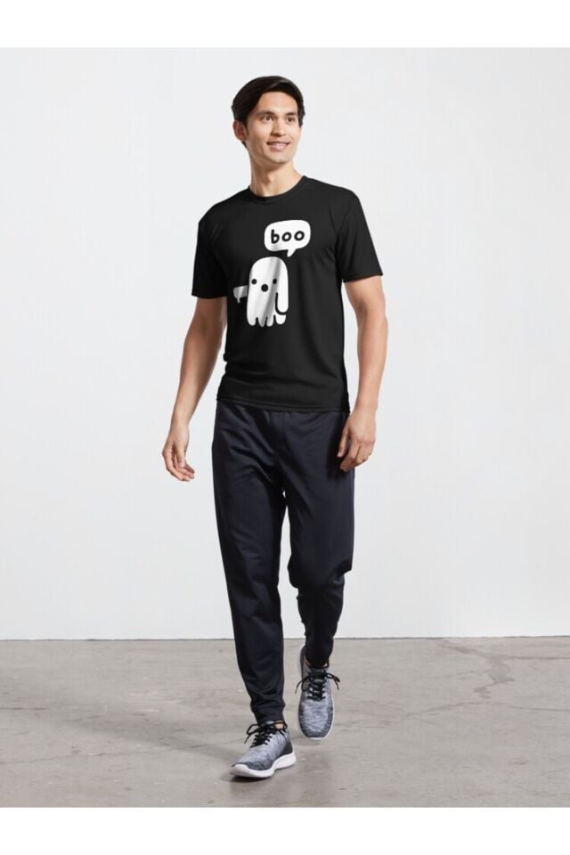 Unisex Oversize Onaylamama Hayaleti Baskılı Günlük Kısa Kollu T-Shirt