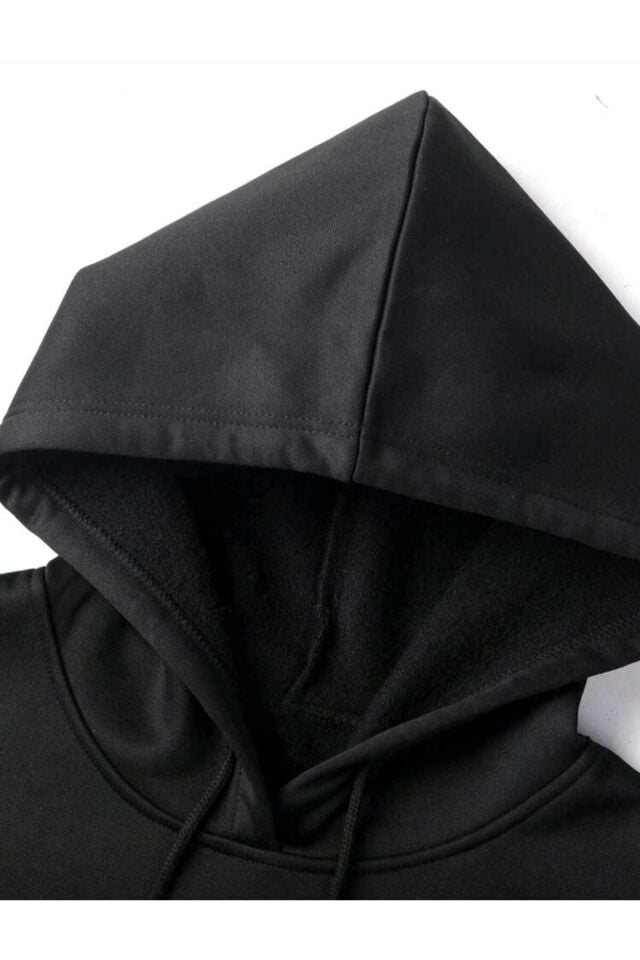 Erkek - Kadın Oversize Yıldızlararası Solucan Deliği Desenli Sweatshirt Uzun Kollu Kapüşonlu